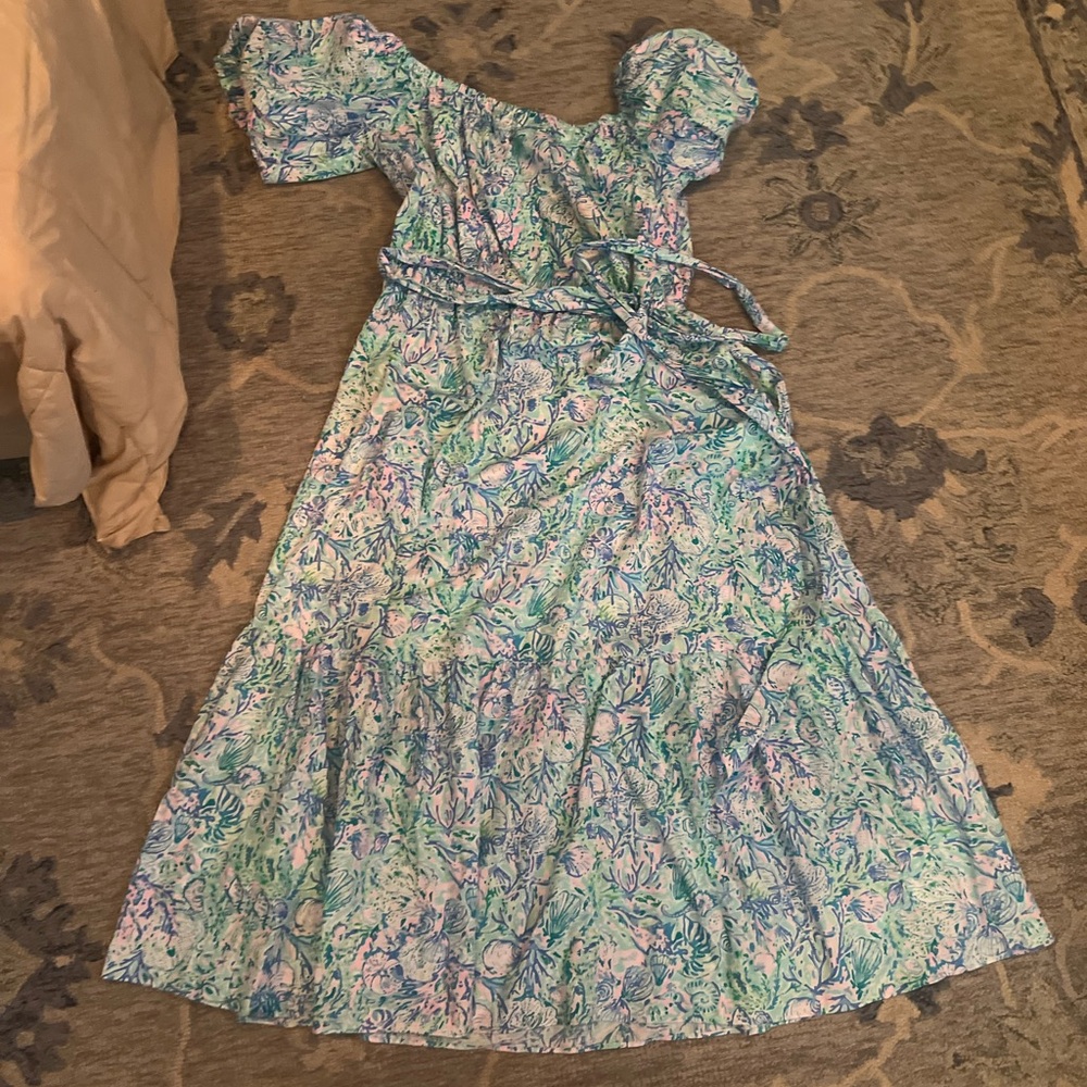 Lilly Pulitzer  Dress in Blue and Green Floral